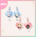 Ayato and Thoma Chibi hearts Keychains